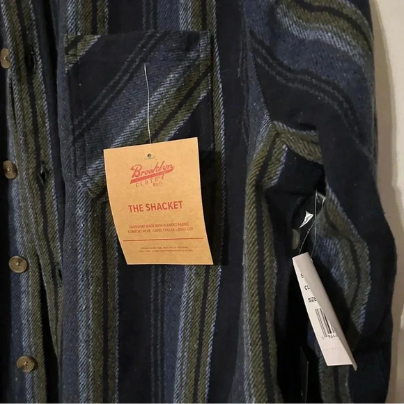 NEW BROOKLYN CLOTH SHACKET BLENDED FABRIC COMFORT WEAR • LAPEL COLLAR • BOXY CUT - Picture 2 of 7